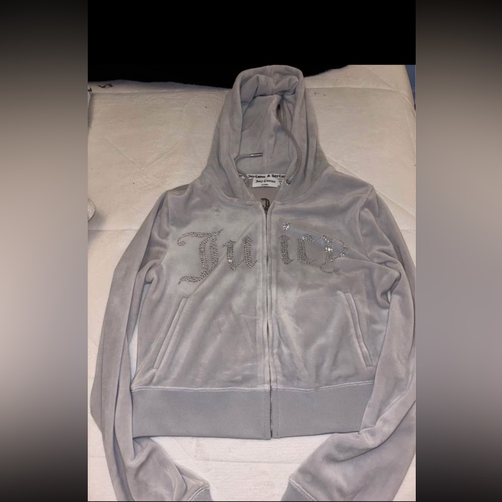 Juicy Couture Light Gray Velour Jacket